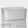 Storage container with lid LADOM "Elistic", 36.5 × 26 × 16 cm, white color