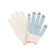 Workers, m/b gloves, knitting 10 class, 6 threads, size 9, with PVC dots, white, “Leon Group”