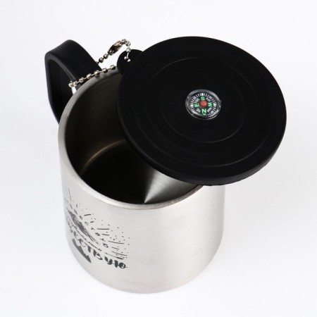 Thermal circle, 180 ml, tourism "travel", retains heat 2 hours, compass-3