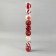 Set of balls plastic D-8 cm, 9 pcs "Melody" ornament strip, white-red