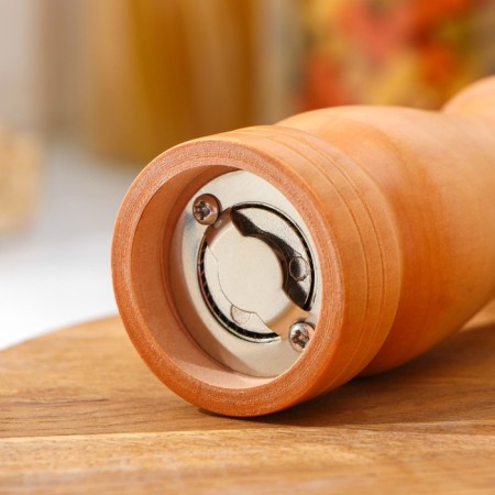 Mill for Dolyan's spices, 17 × 4.5 cm, metallic mechanism, color light wood-1
