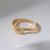 Ring "Crescent" was minimal, the color of gold, dimensionless