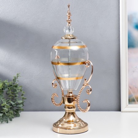 Interior metal souvenir, glass "Elegant Cup" gold 49x15x24 cm-5