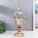 Interior metal souvenir, glass "Elegant Cup" gold 49x15x24 cm