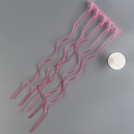 Set "wave", wand+holder+stand, set of 5 pcs., Pink-3