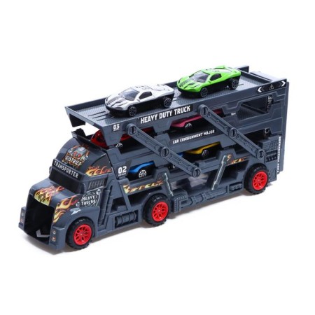 Flame truck, with 6 metal machines and launch, mix-6