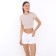 Women's T-shirt shortened, dark cream color, size 46 (l)