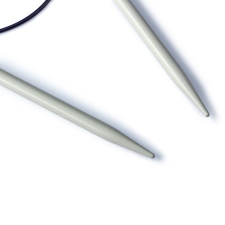 Knitting needles are circular, aluminum, gray 60 cm/2 mm-1