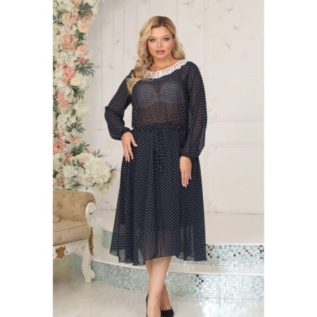 Women's dress, size 56, blue color-8