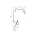 Kitchen mixer "RMS" SUS124BLK-017F, 35 mm cartridge, stainless steel, black