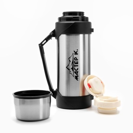Thermos, 2 l, the path "Master K.", with a circle, retains heat 24 hours, 31.5 x 12 cm, chrome-1