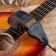 Music Life guitar belt, brown with pocket for mediators, 90-145 cm, width 5 cm