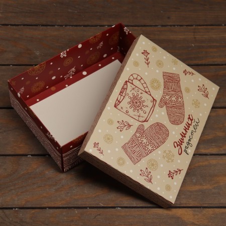 The box is folding, the lid is the "winter joys" 24 x 17 x 8 cm-3