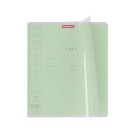Notebook 12 sheet in the Erichkrause Coverprio Neon Classica, plastic cover, OFSET BOLK, 100%whiteness, mix-1
