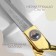 Set of scissors Gift: Close scissors 9 ", 23.5 cm, scissors embroidery" her tower "3.7, 9.5 cm, gold color