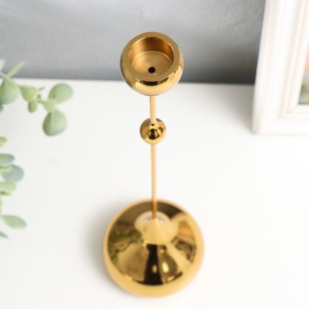 Summary metal per 1 candle "drop of water - top" gold 8.5x8.5x31 cm-2