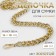 A chain for a bag, with carbines, 14 × 18 mm, 60 cm, gold color