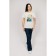 Female T -shirt, size 52, milk color