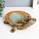 Souvenir Polystone stand "Turtle Ground" with a golden pattern 22x25x9 cm