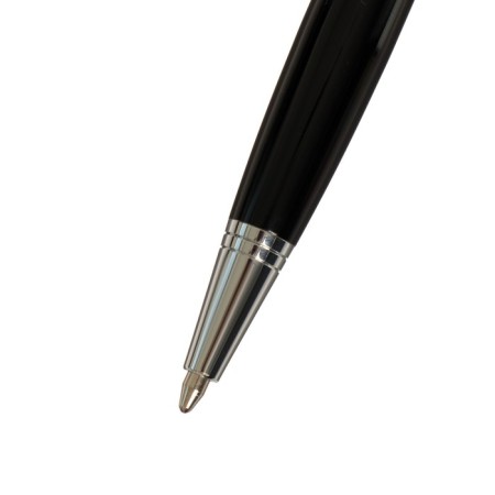 Gift Ballpoint Handle in the leatherette case is a swivel pb s, black body/silver-2