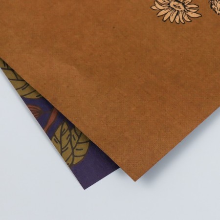 Scrapbooking paper bilateral craft "Cocoa and flowers" density 180 g 30.5x32 cm-4