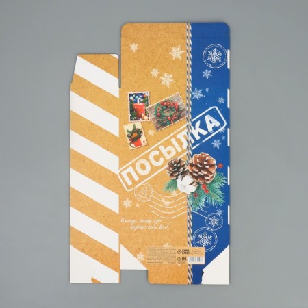 Folding box "Parcel", 16 x 23 x 7.5 cm, New Year-7
