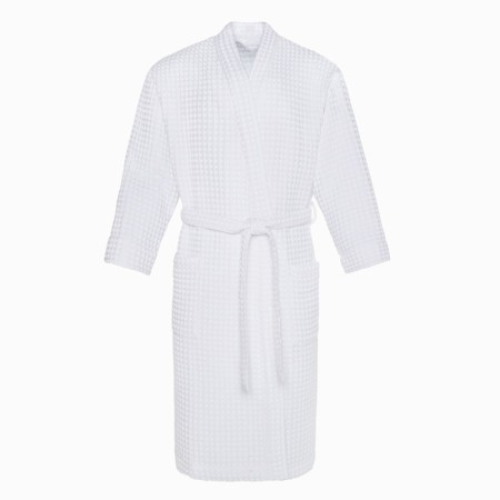 Wafel dressing gown men's elongated Ethel "BOHO" size 50-52, color white, 100% cotton, 290 g/m2-3