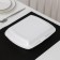 Disposable lunch box, 24.7 × 20.6 × 7 cm, 3 sections, white color