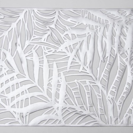 The path on the table "Leaves", 33 × 150 cm, silver color-1