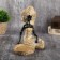 Souvenir Polystone Summary "African in a golden dress with ornament" 18.5x12x15.7 cm