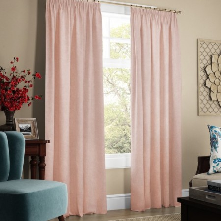 Set of curtains "Soft", size 145 x 270 cm - 2 pcs, grab - 2 pcs, color is light - pink
