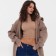 Women's sweatshirt was launched, brown color. ONE Size (42-50)