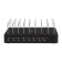 Charger station X6, 8 USB, 2.4 A, 96 W, with separate storage of devices, black