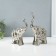 Souvenir ceramics "Two elephants - bubbles" silver set 2 pcs 4x17x18 5x16.5x22 cm