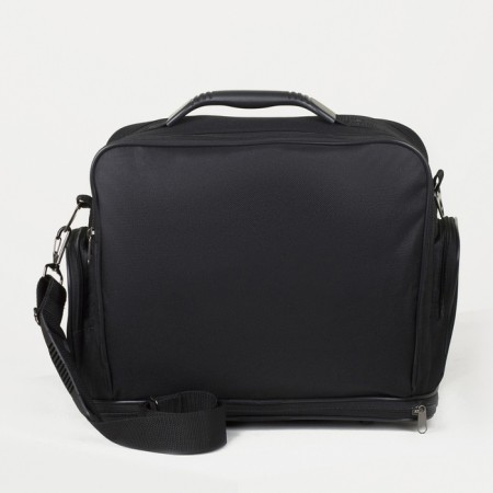 Male bag on lightning, luris, long belt, black color-1