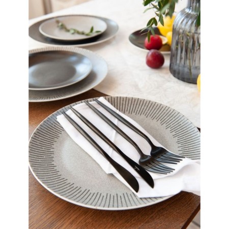 Dining plate Home Queen "Noir", d = 26.6 cm, color gray color-4