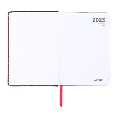 Dated diary 2025 b6 168 sheets, Devente. Wild, a solid cover to leatzers with foam rubber, perforation, liesse, block 70, burgundy-6