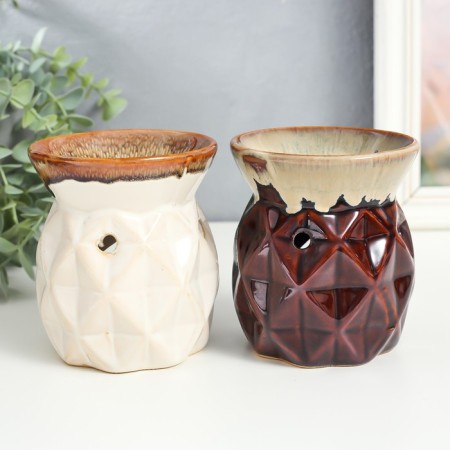 Aroma lamp ceramics "large rhombuses" mix 10x10x11 cm