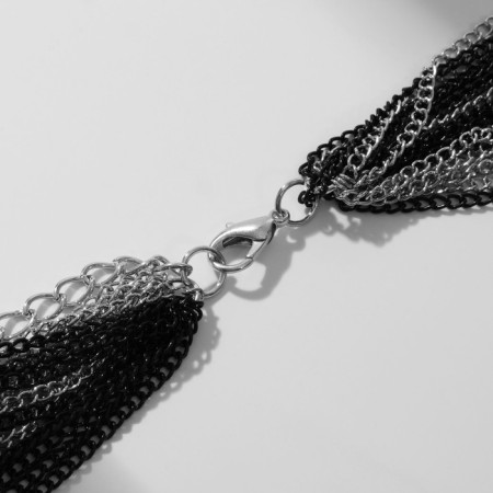 Beads "delight" Falls of threads, black-silver color, 90 cm-3