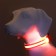 Collar with backlight double strip size m, osh 40-48 x 2.5 cm, 3 glow modes Orange