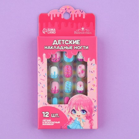 Children's false nails "Sweet Dessert", 12 pcs-2