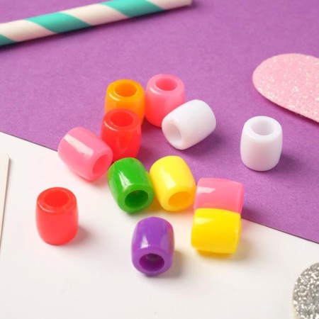 Hair cuffs "Nicky" (set of 20 pcs +/- 3 pcs) plain, 0.5x1 cm, mix