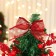Christmas tree decor "festive" bow leaves of the berry, 14x26 cm, red