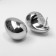 Earrings Plastic "drop" MAX structure, silver color