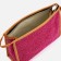 Cosmetic bag with a lining, raspberry color