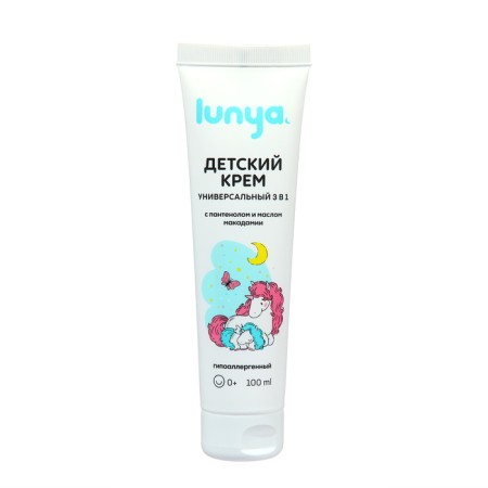Cream is a universal cream 3 in 1 Lunya with panthenol and oil macadamia, 100 ml