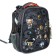 School backpack 38 x 30 x 16 cm, ergonomic back, Stavia "Football", gray