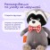 Soft toy "Raccoon Danny in a butterfly", 20 cm
