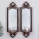 Climber Plastic, glass for 1 candle "Mirror light" Nr 2 pcs D-4 cm bronze 8x11.5x37 cm 906887