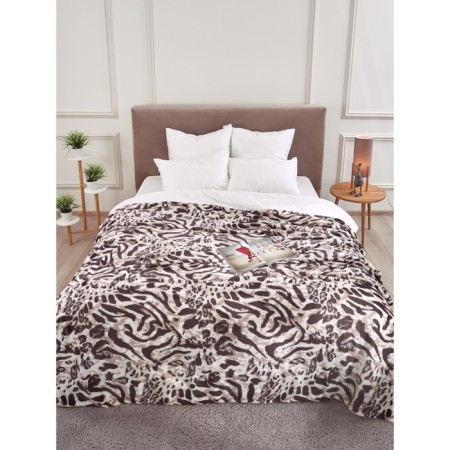 Siberian Tiger blanket, size 200x220 cm, brown color-8